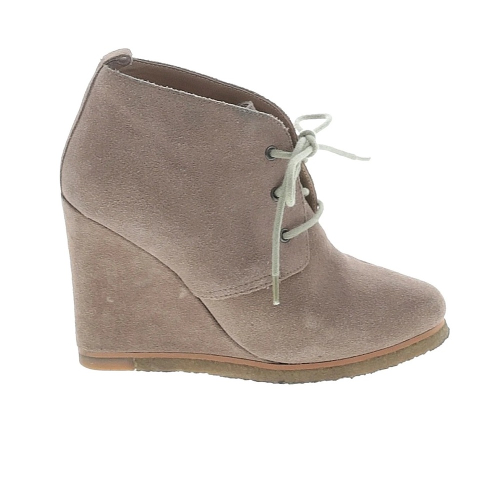 Steve Madden Tanngoo Suede Wedge Ankle Boots - Taupe